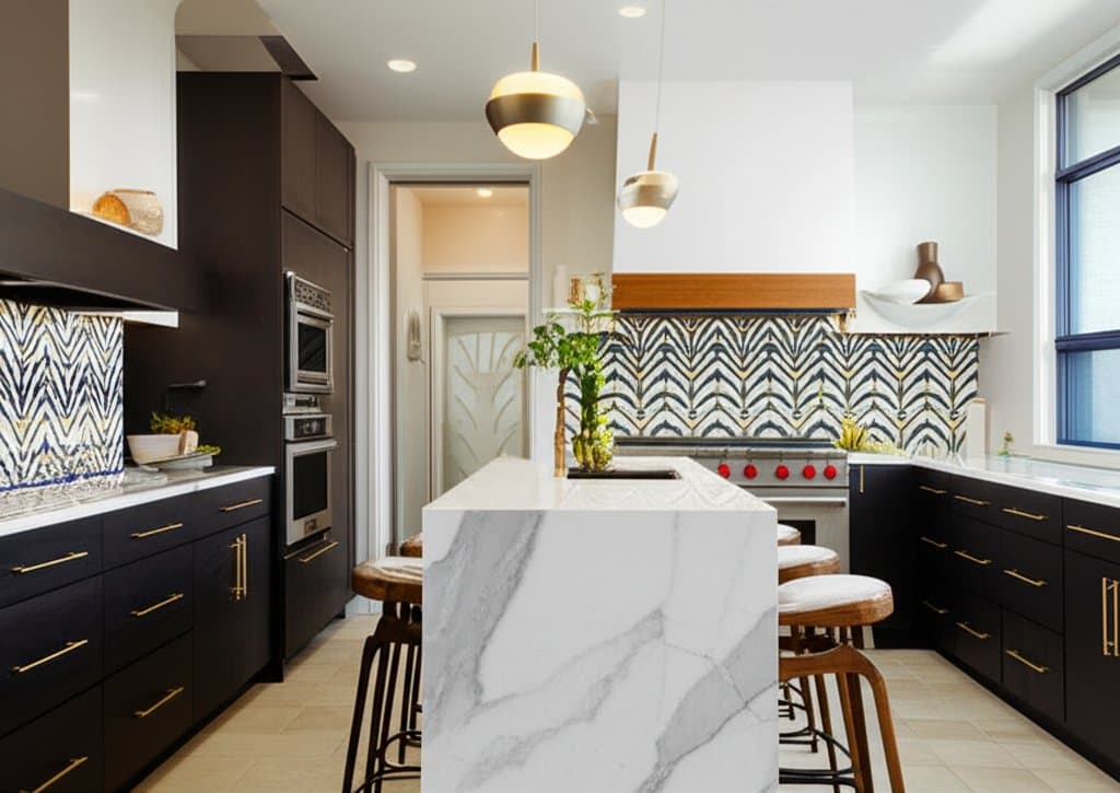 Featured image for Art Deco Kitchens Mix Sharp Geometry With Rich Materials