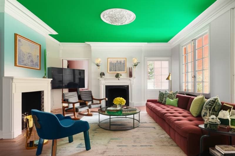 Featured image for Why Colorful Ceilings Are Stealing the Spotlight