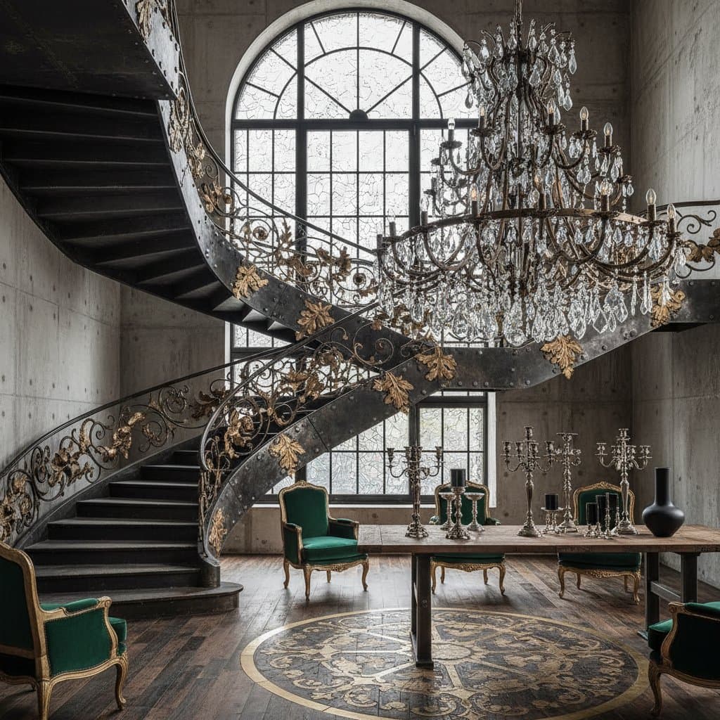 Featured image for Industrial Baroque Pairs Grit with Ornate Details