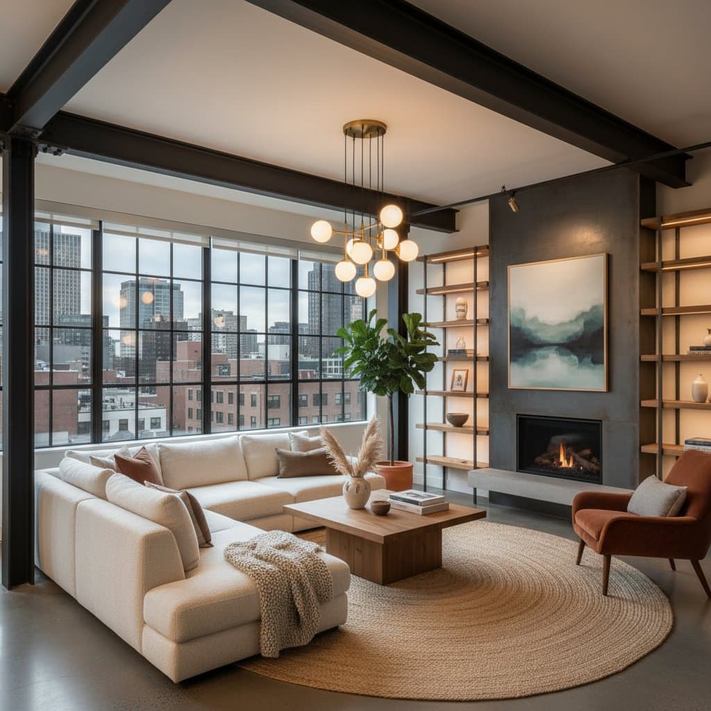 Featured image for Industrial Lofts Blend Raw Steel with Cozy Comfort