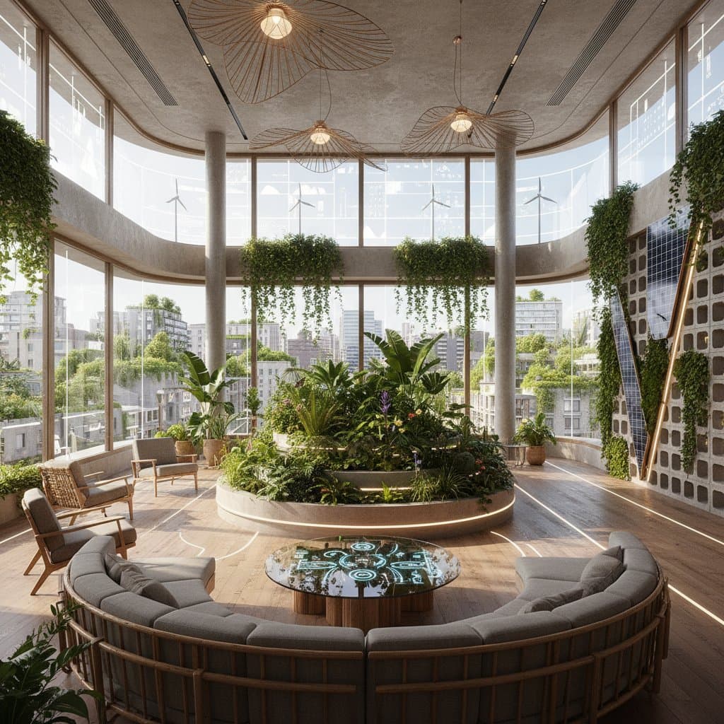 Featured image for Solarpunk Design Blends Nature With Renewable Energy