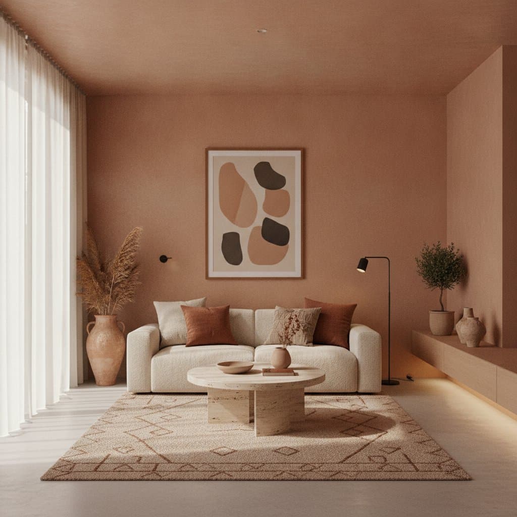 Featured image for Terracotta Tones Soften Modern Minimalist Spaces