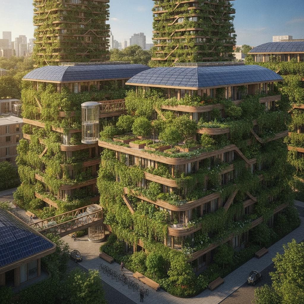 Featured image for Solarpunk Buildings Blend Solar Tech With Nature